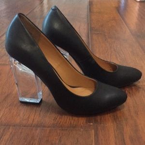 Nasty Gal lucite black heels